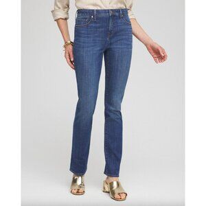 Chicos So Slimming Girlfriend Kick Flare Jeans Size 10 Denim Blue